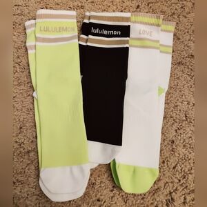 Lululemon sport socks 3 pairs New